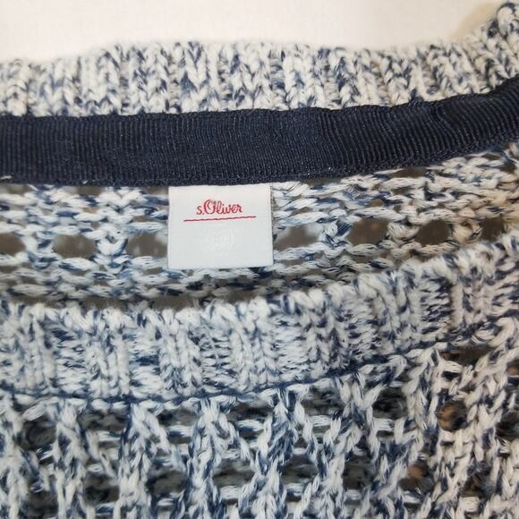 S Oliver heather gray open knit sweater oversized - Picture 6 of 6